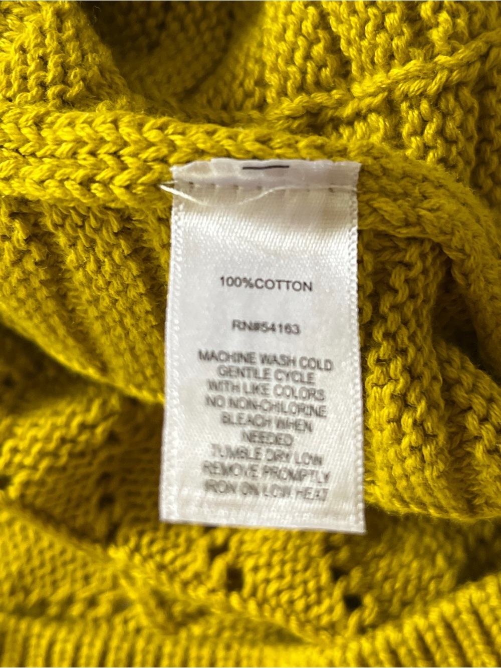 Women’s Mustard Yellow Cable Knit Sweater - Picture 3 of 3